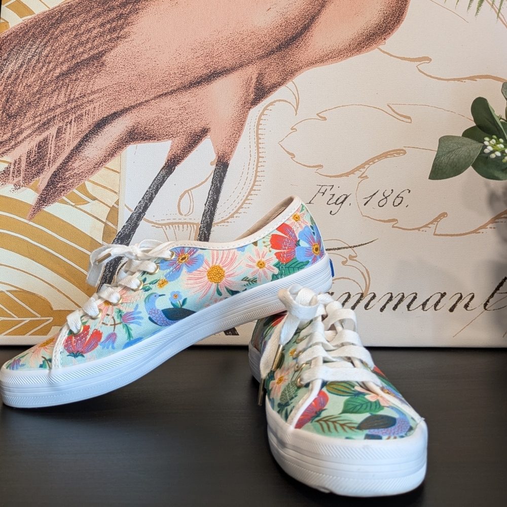 Keds x Rifle Paper Co. Floral Lace-Up Sneakers – Women’s Size 6